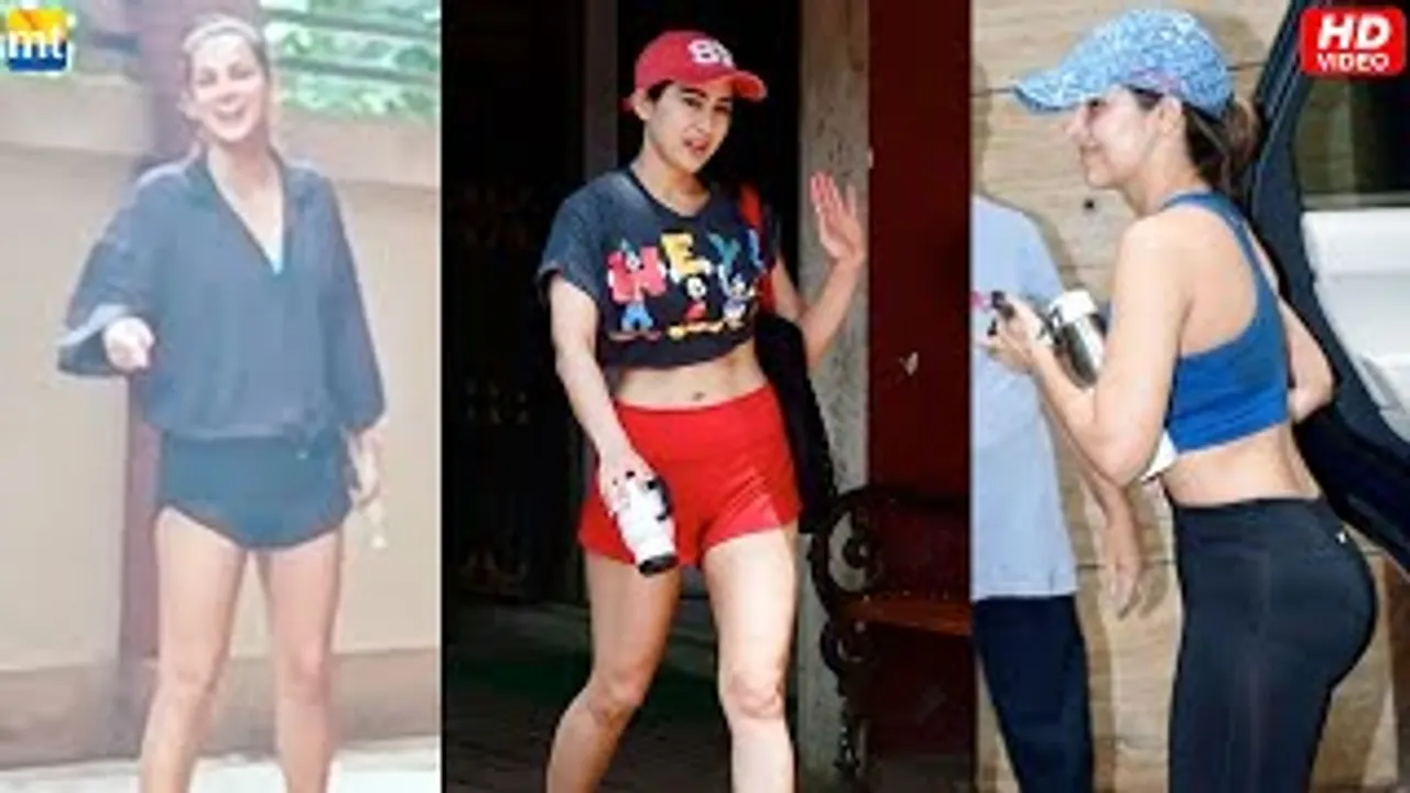 Breathtaking Malaika Arora at her house, Sara Ali Khan in red shorts at gym, Aisha Sharma Outside Gym