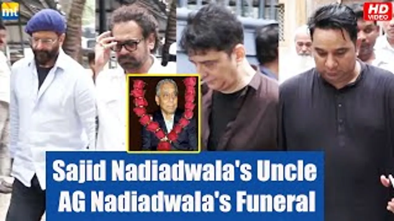 Jaaved Jaffrey, Ahmed Khan, Anees Bazmee And others Attend Sajid Nadiadwala's Uncle AG Nadiadwala's FUNERAL