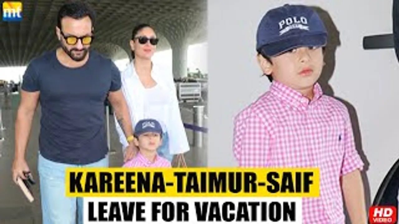 Kareena Kapoor off to vacation with Saif Ali Khan, little Taimur gave a cool pose at the airport