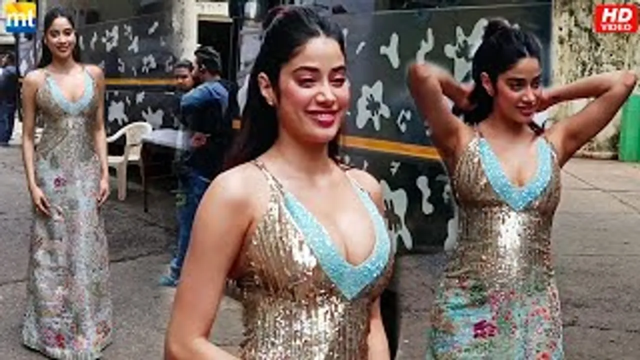Janhvi Kapoor looks enchanting in plunging neck gown During 'Good Luck Jerry' Promotions On DID Supermoms Sets