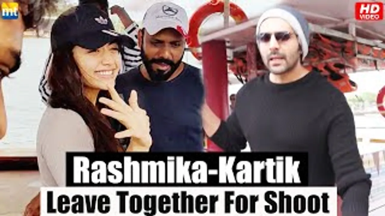 Rashmika Mandanna & Kartik Aaryan in Project together, Leave for the Shoot in Jetty
