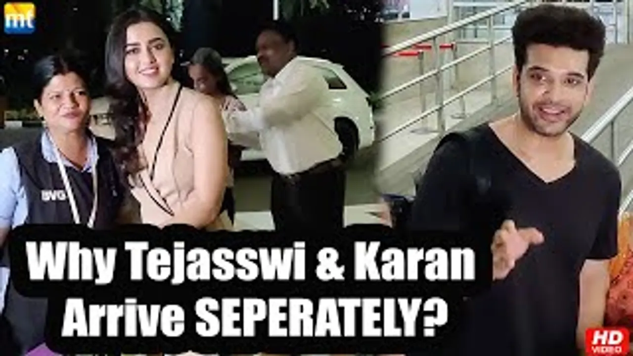 Tejasswi Prakash & BF Karan Kundrra arrive SEPERATELY at the airport, what's wrong between them?