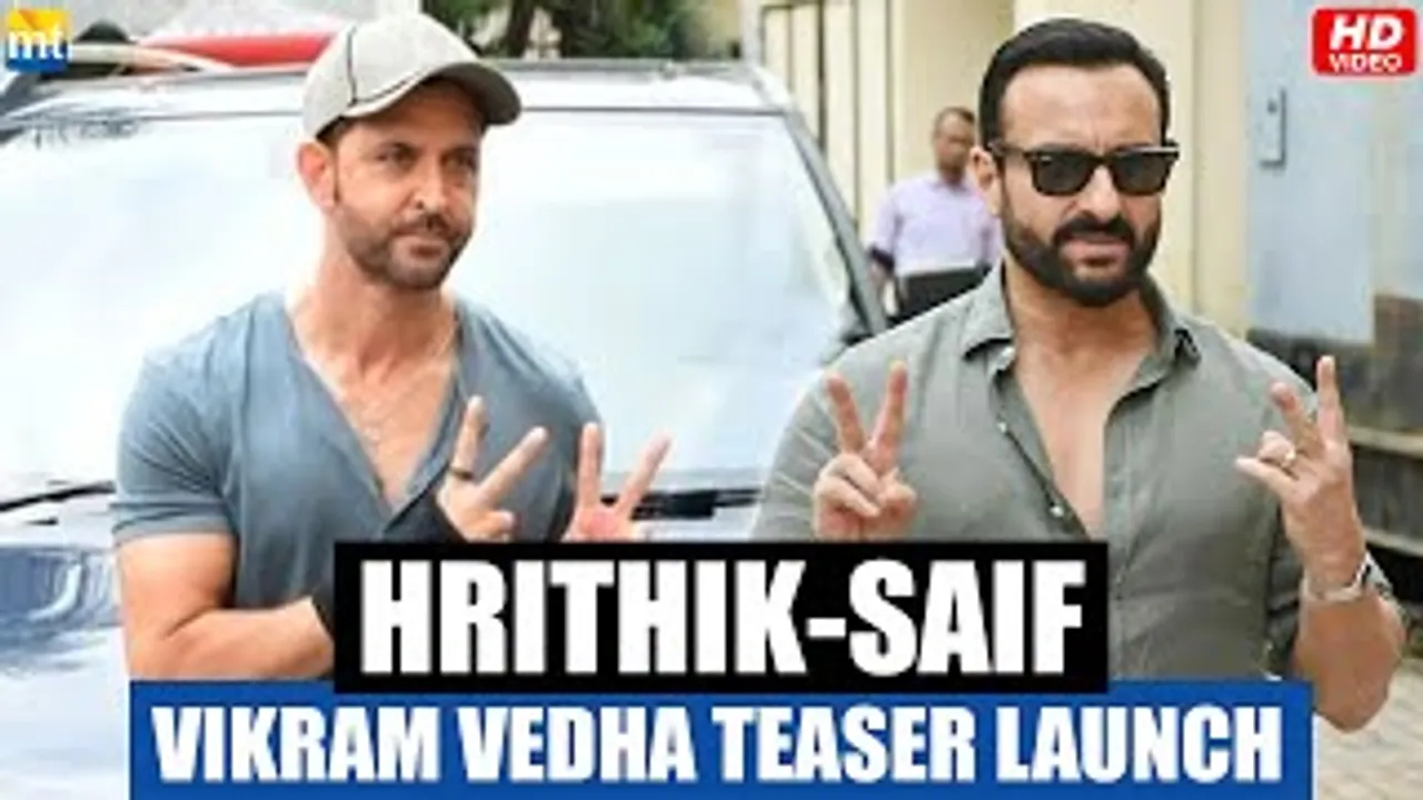 Vedha Hrithik Roshan & Vikram Saif Ali Khan arrive at most awaited film 'Vikram Vedha' Teaser Launch