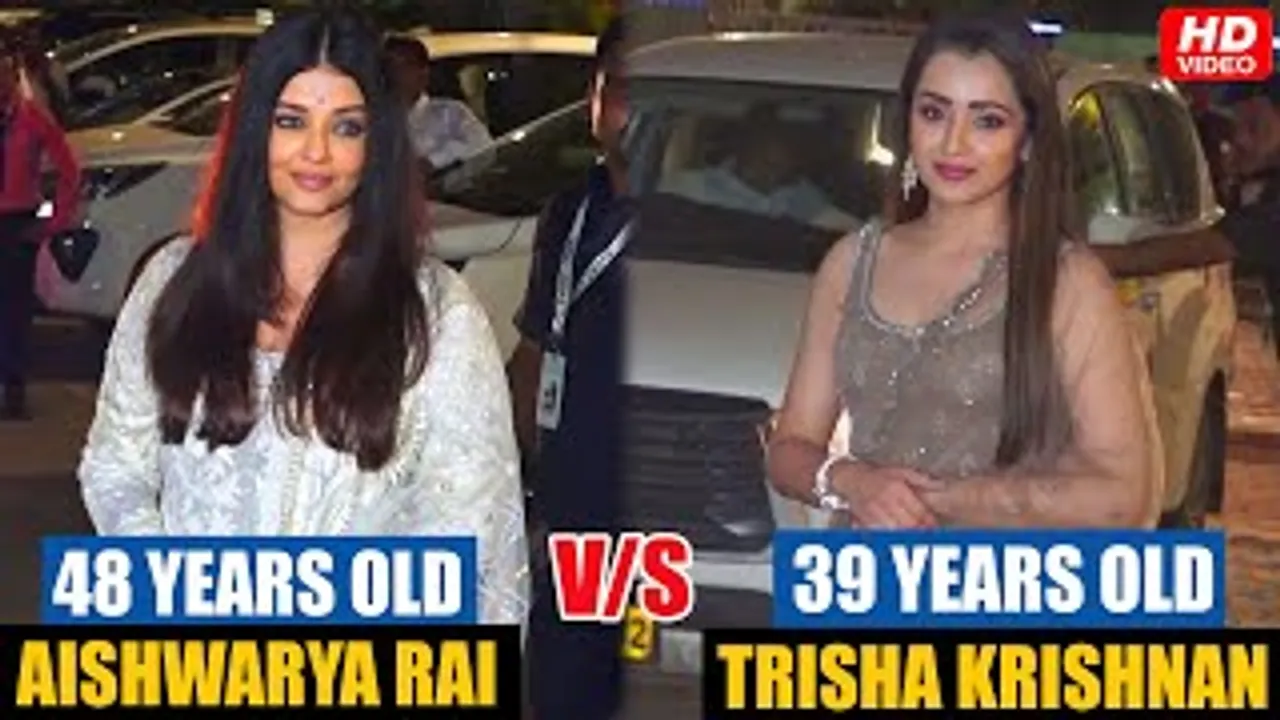 48 Years Old Aishwarya Rai Bachchan Looking Like This With Weird Nose VS 39 Years Old South Beauty Trisha Krishnan At PS-1 Event