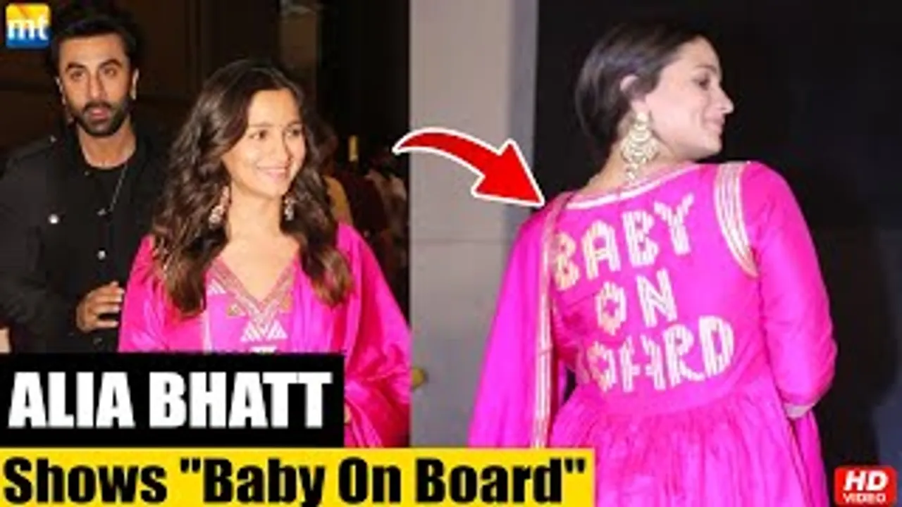 Alia Bhatt shows off her "Baby On Board" Dress at 'Brahmastra' Hyderabad Event