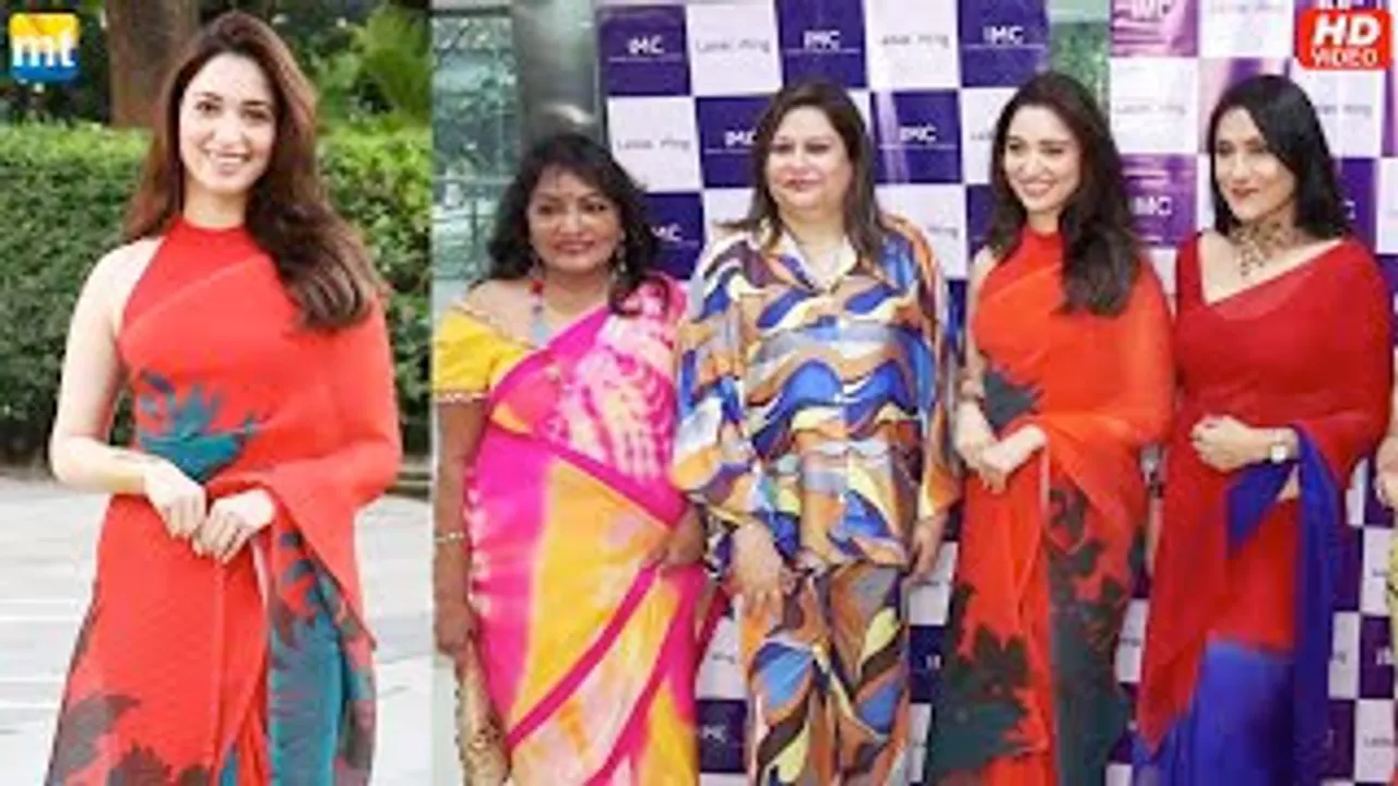 Tamannaah Bhatia With Director Madhur Bhandarkar At IMC Ladies Wing For 'Babli Bouncer' Special Screening