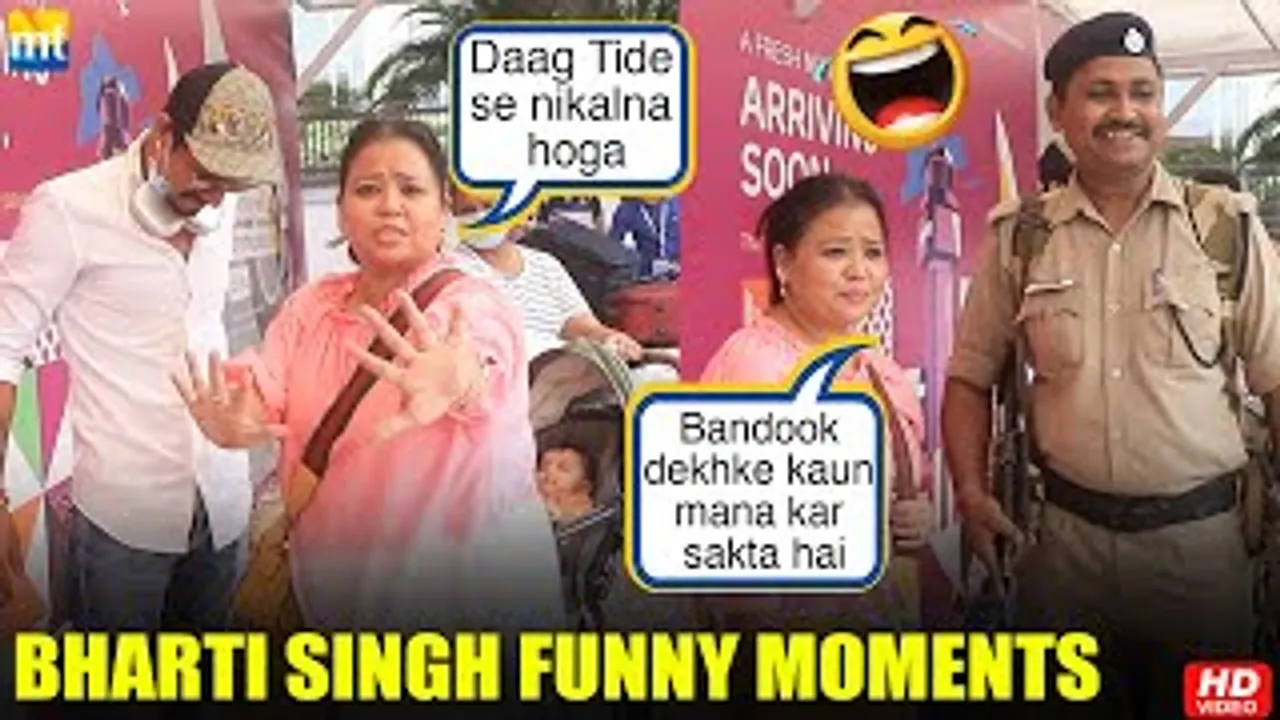 Bharti Singh's FUNNY Moments at airport with Hubby Haarsh & Son Golu