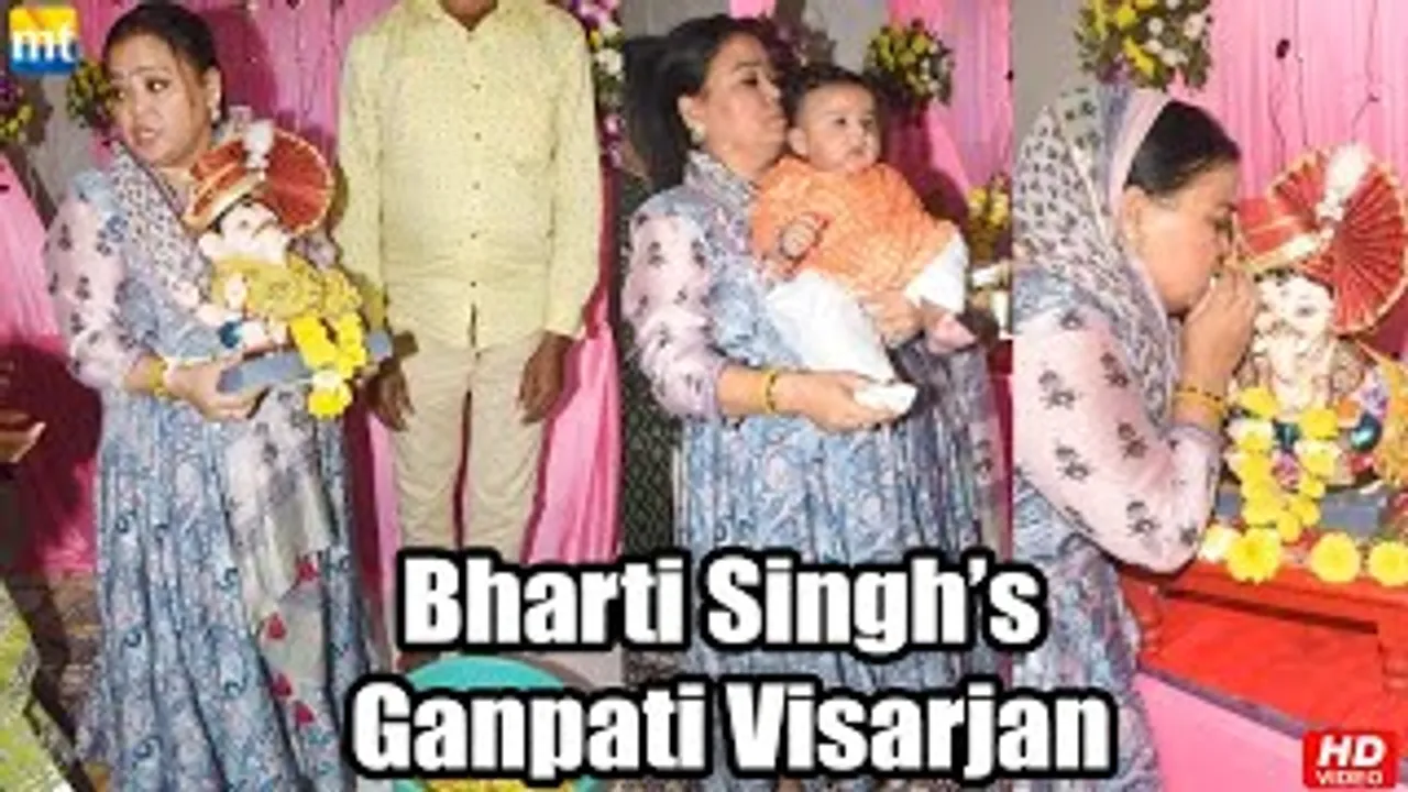 COMEDIAN Bharti Singh's Ganpati Visarjan With His Son Golu