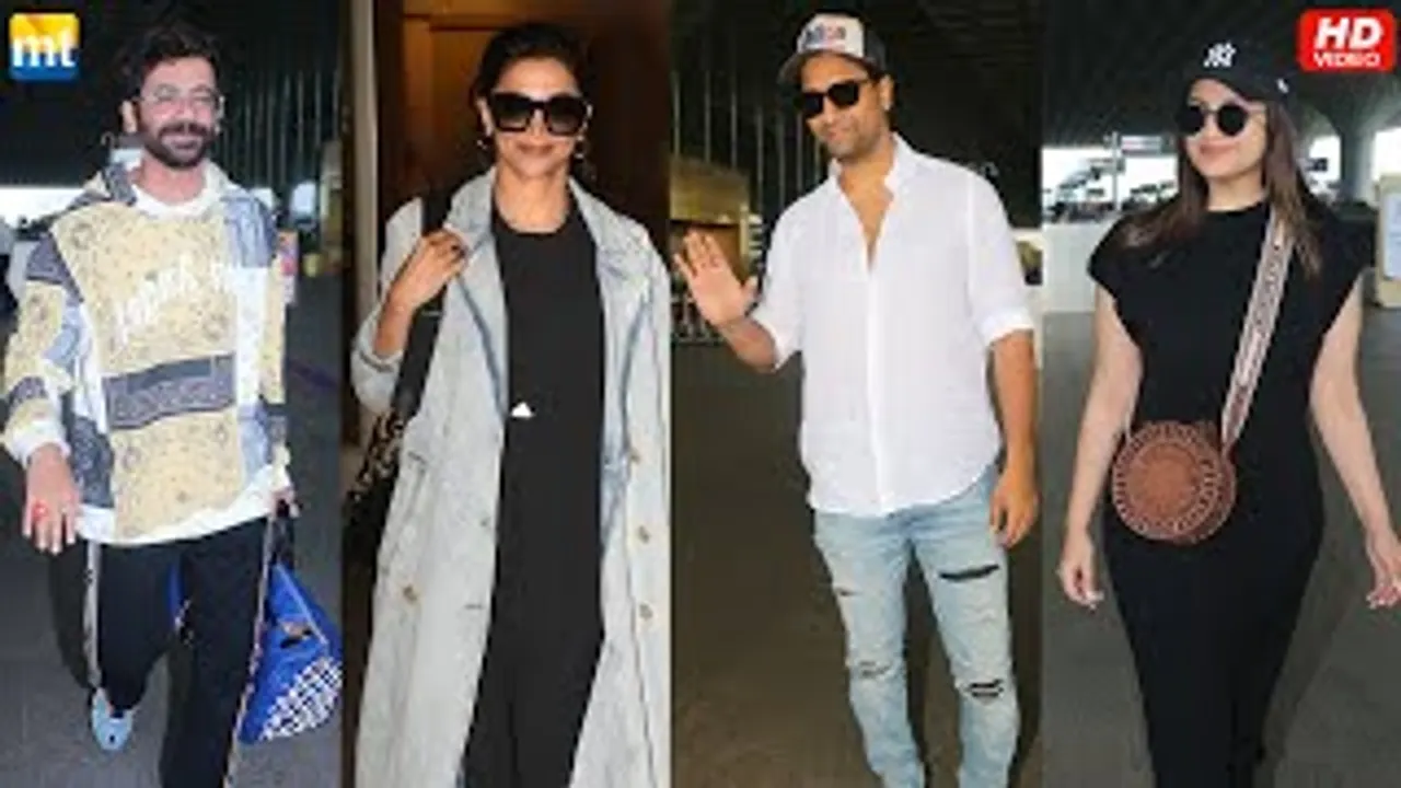 Deepika Padukone in Denim Black, Vicky Kaushal leaves for Sam Bahadur shoot, Parineeti Chopra In All Black, Sunil Grover Spotted At Airport