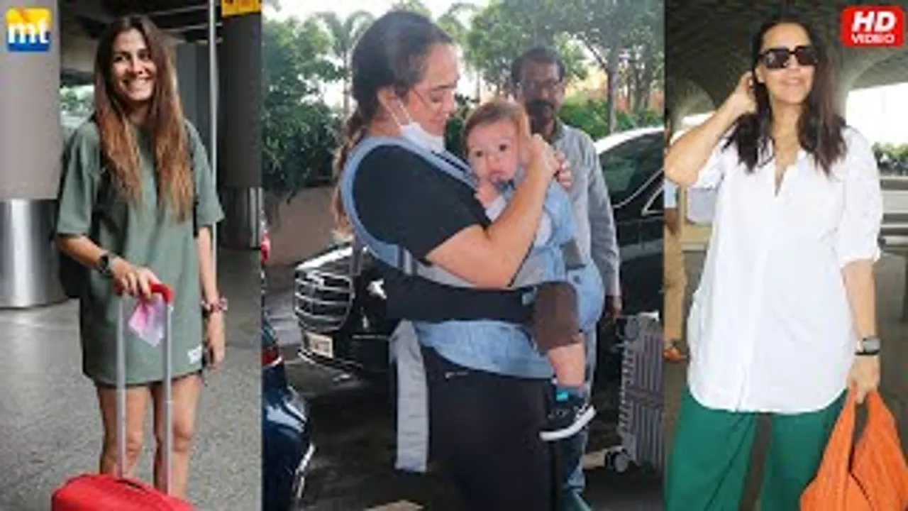 Yuvraj Singh's wife Hazel Keech with baby Orion, Shreya Dhanwanthary Arrives for Chup Screening, Neha Dhupia Spotted At Airport