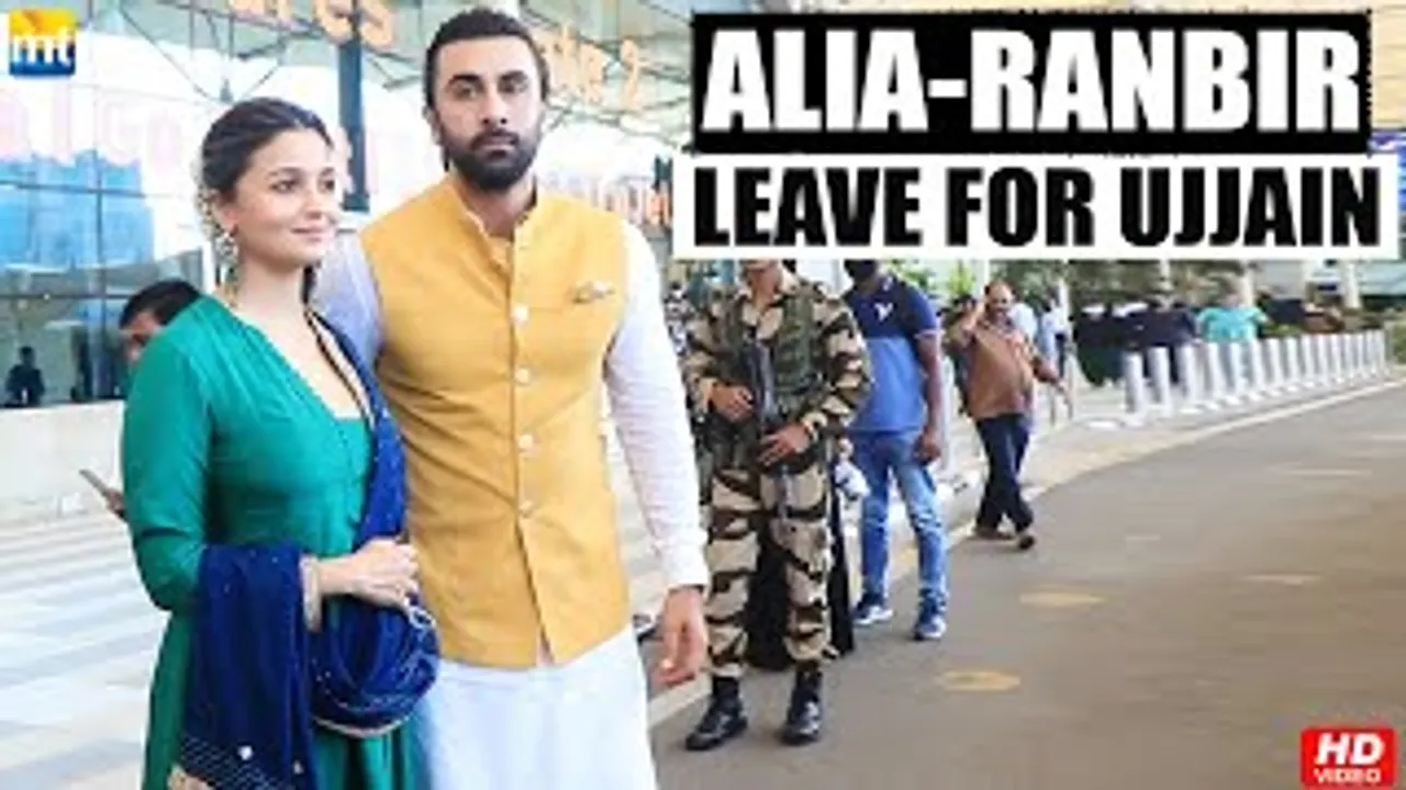 Shiva Ranbir Kapoor & Isha Alia Bhatt head to Ujjain's Jyotirlinga ahead of 'Brahmastra' release