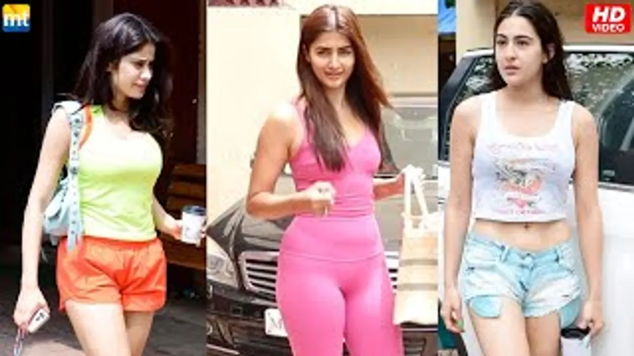 Janhvi Kapoor & Sara Ali Khan in short, Pooja Hegde in fitting outfit at post workout sessions