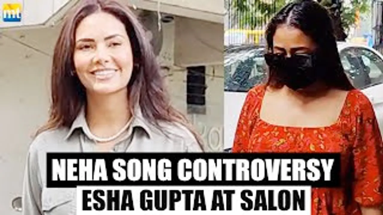 Neha Kakkar spotted Amidst Maine Payal Hai Chhankai song controversy, Esha Gupta post Her salon sessions