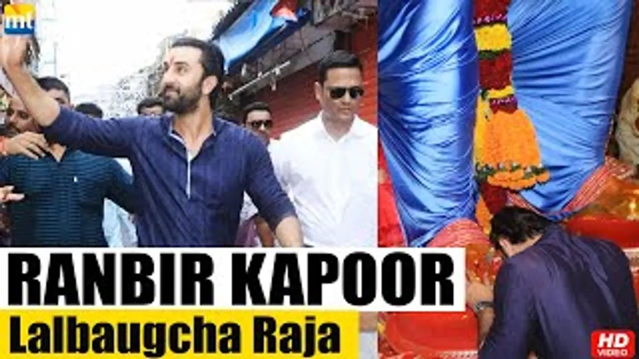 Ranbir Kapoor, Ayan Mukerji visit Lalbaugcha Raja, a day before the release of their film 'Brahmastra'