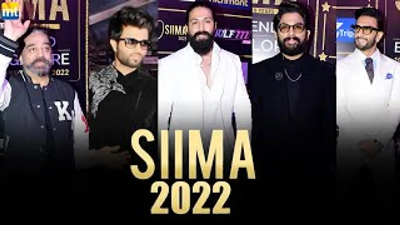 Allu Arjun, Yash, Vijay Deverakonda, Kamal Haasan & Pooja Hegde at SIIMA Awards 2022 Red Carpet