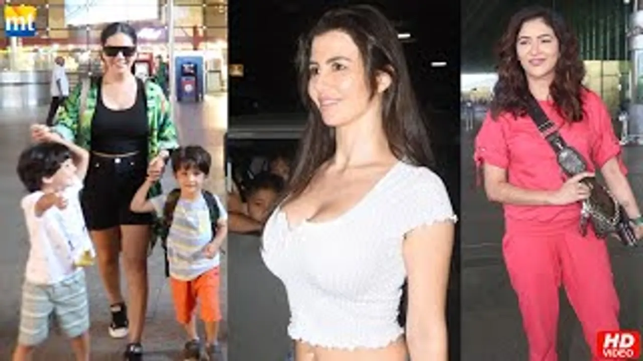 Sunny Leone with Kids, Giorgia Andriani looks HOT in white Top, Ridhima Pandit, Kaanta Laga Shefali Jariwala At The Airport