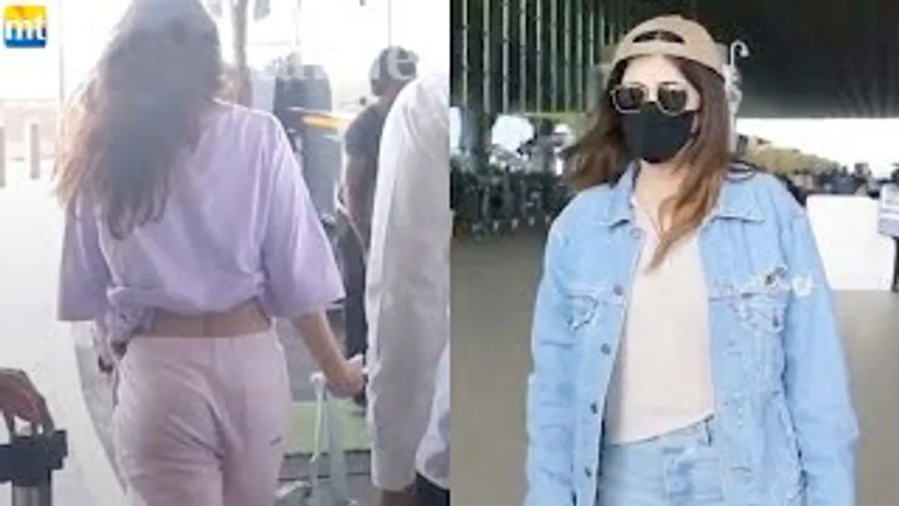 Cute Disha Patani & Gorgeous Sanjana Sanghi Spotted At Airport