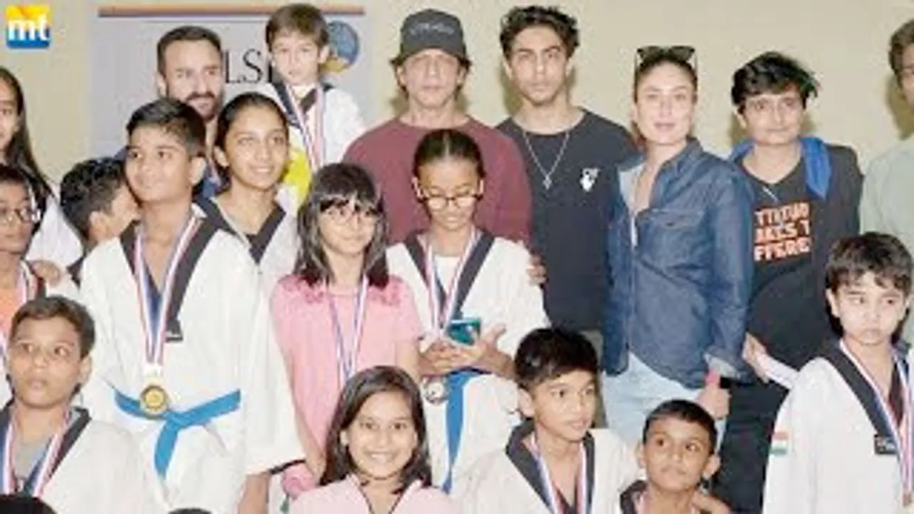 Shah Rukh Khan, Gauri Khan, Suhana & Aryan support Abram vs Kareena Kapoor-Saif Ali Khan's son Taimur in Karate Match