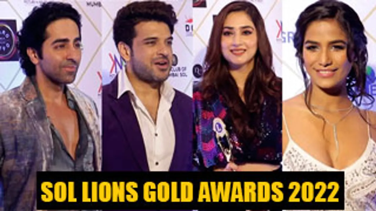 Ayushmann Khurrana, Karan Kundrra, Hottie Poonam Pandey & Disha Parmar at Sol Lions Gold Awards 2022