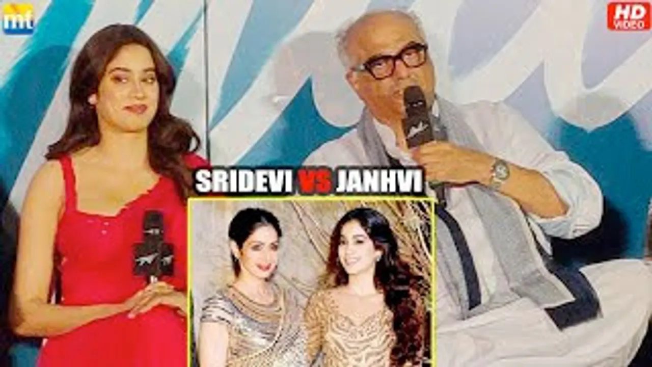 Sridevi Vs Janhvi Kapoor comparison; Boney Kapoor And Jahnvi both react At Mili Trailer Launch