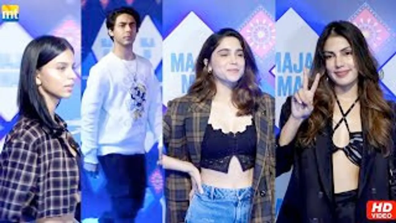 SRK's Daughter Suhana Khan & Son Aryan Khan Together For KJO's Maja Ma Screening, Rhea Chakraborty, Sharvari Wagh And others Also Attend The Screening