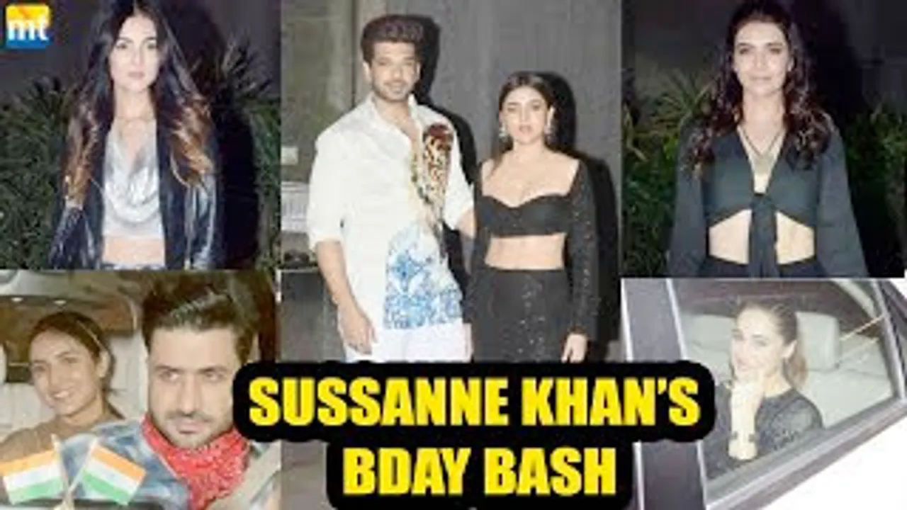 Karan Kundrra-Tejasswi Prakash, Aly Goni-Jasmin Bhasin, Karishma Tanna, Nargis Fakhri At Hrithik Roshan's Ex-wife Sussanne Khan's Birthday Bash