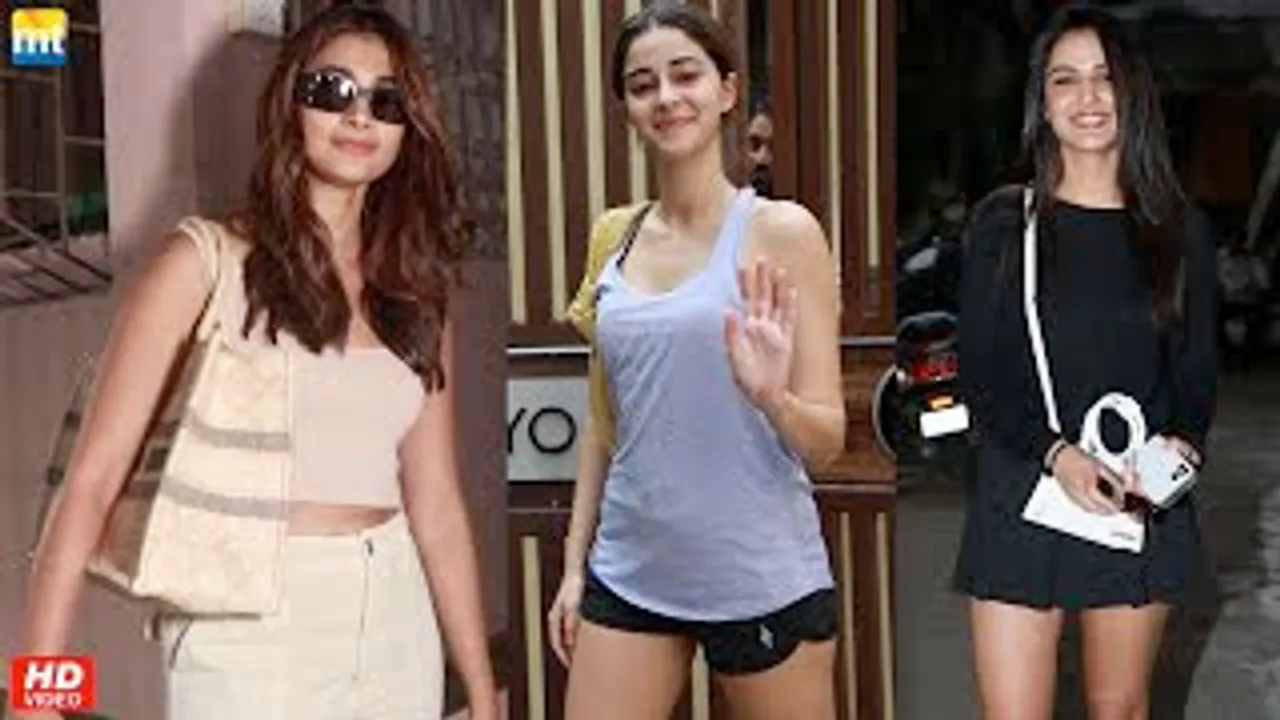 Ananya Panday in shorts at Yoga Class, Pooja Hegde at Dubbing Studio, Jasmin Bhasin & Karisma Kapoor Spotted In Bandra