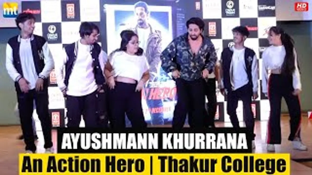 Ayushmann Khurrana Dances With Students During 'An Action Hero' Promotion At Thakur College