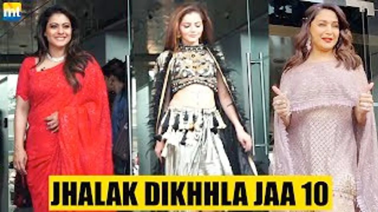 Kajol looks gorgeous in Red Saree, Rubina Dilaik's Ramp Walk in Public, Madhuri Dixit, Nia Sharma And Others On Jhalak Dikhhla Jha 10 Sets