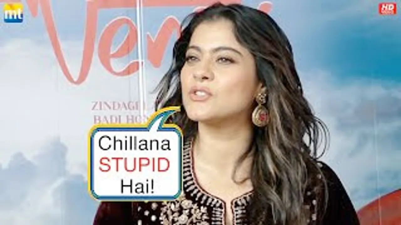 Annoyed Kajol reacts to Hubby Ajay Devgn's Drishyam 2 & Bholaa Teaser During Salaam Venky Promotions