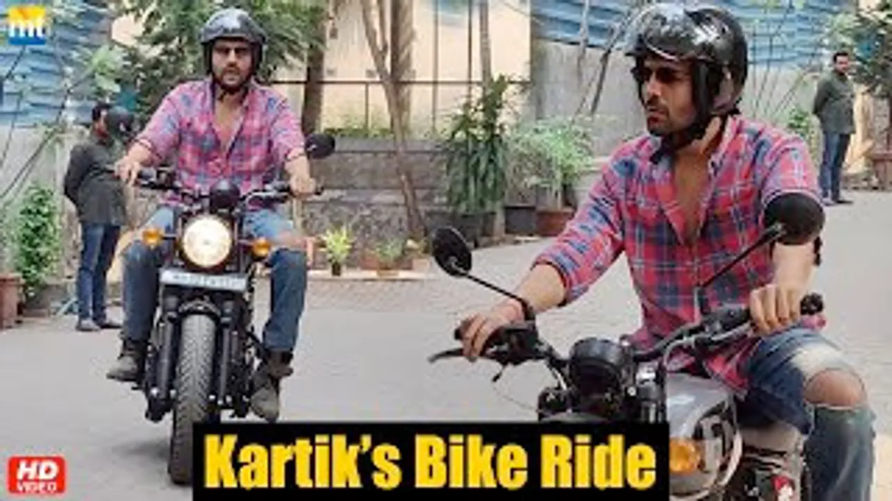 Kartik Aaryan Gets Stuck On One Way Road While Riding Bike After Meeting Anand Pandit