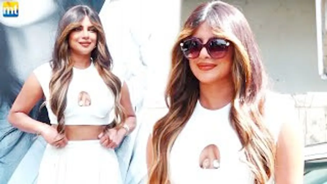 Priyanka Chopra Goes Bold in Sexy stylish Cutout crop top at Nykaa Store in Mumbai