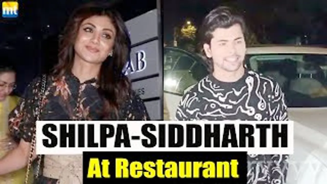 Gorgeous Shilpa Shetty in short dress, Siddharth Nigam outside Hakkasan Restaurant in Mumbai