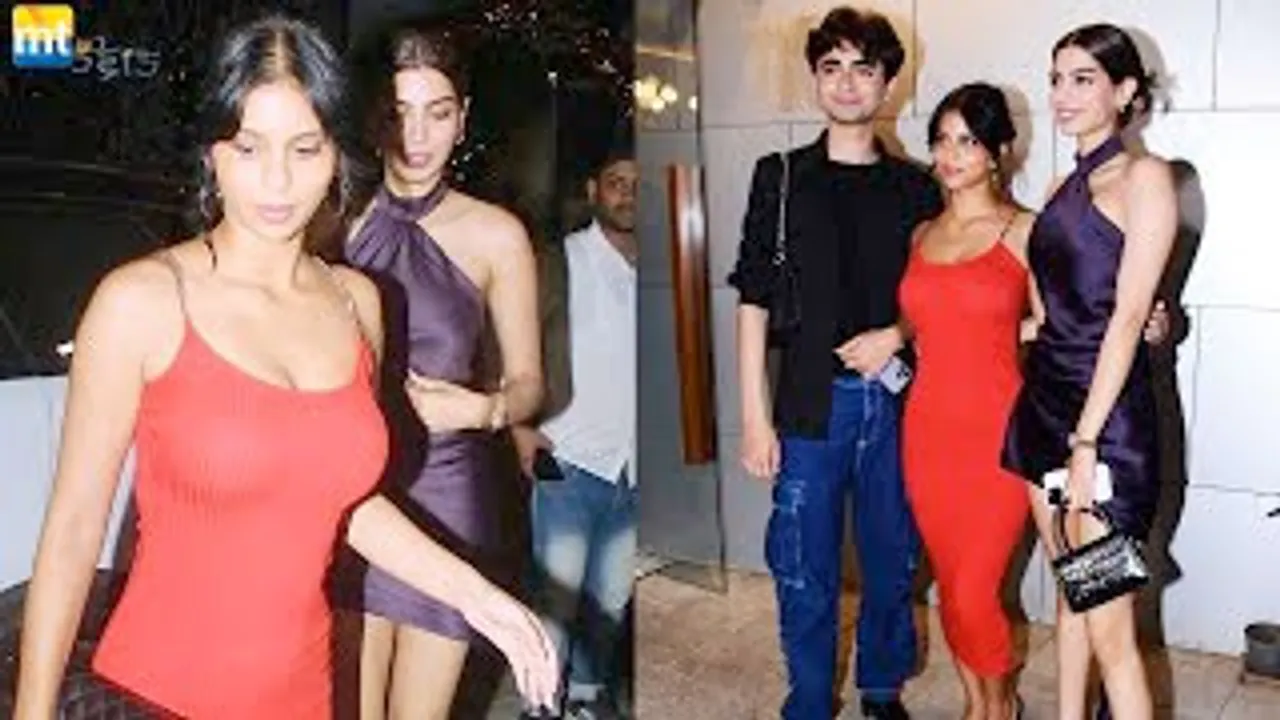 Suhana Khan Red Hot avatar, Khushi Kapoor, Agatsya Nanda, Zoya Akhtar at 'The Archies' Wrap Up Party