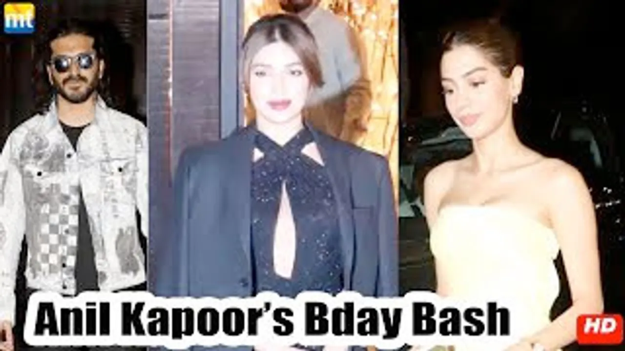 Khushi Kapoor, Bhumi Pednekar, Harshvardhan Kapoor, David Dhawan at Anil Kapoor's Birthday Bash