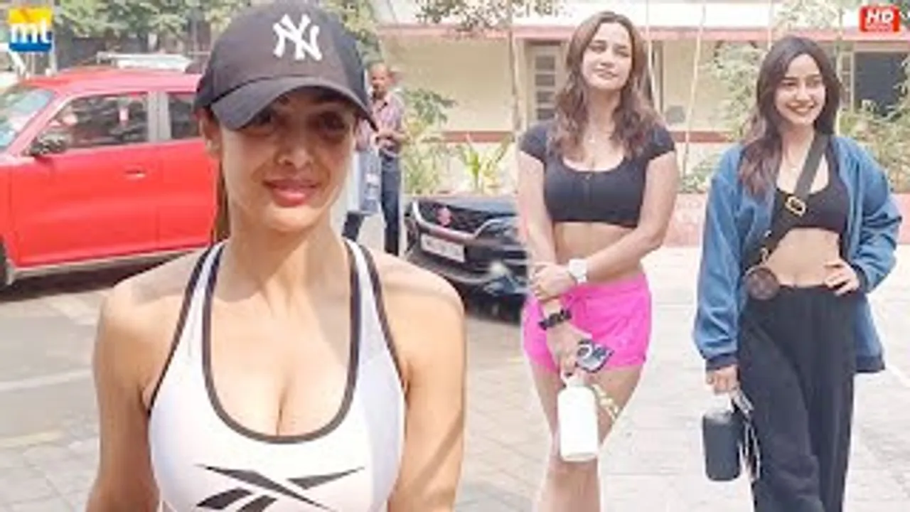 49 Years Old Malaika Arora at Yoga, Sharma's Sis Neha Sharma & Aisha Sharma post workout sessions