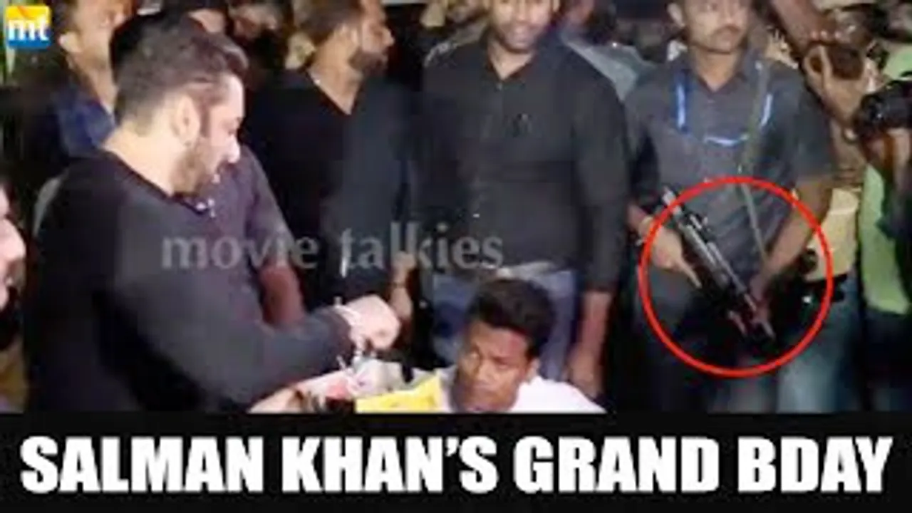 Salman Khan arrives with High Security at 57th Birthday Party; Cuts Cake with Media