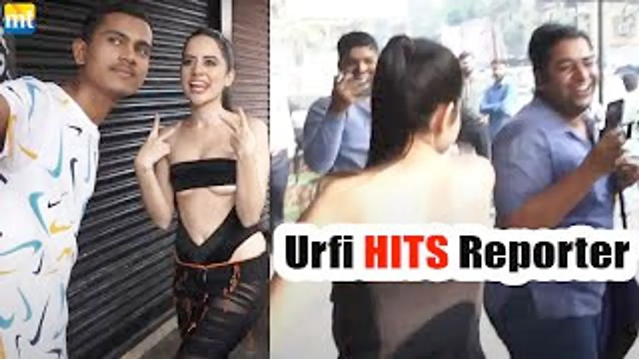 Urfi Javed HITS a Male Reporter as she clicks selfies with Fans in Public Place
