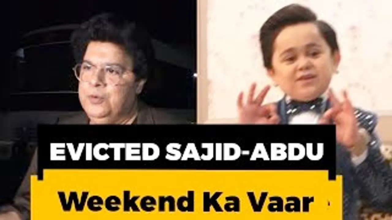 Bigg Boss Salman Bhai Ki Hai- Evicted Sajid Khan With Chota Bhaijaan Abdu Rozik At Bigg Boss Weekend Ka Vaar