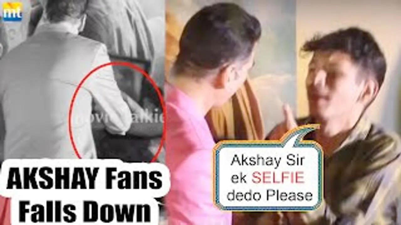 OMG! A Fans Falls Down while asking for A Selfie to Akshay Kumar At Selfiee Trailer Launch