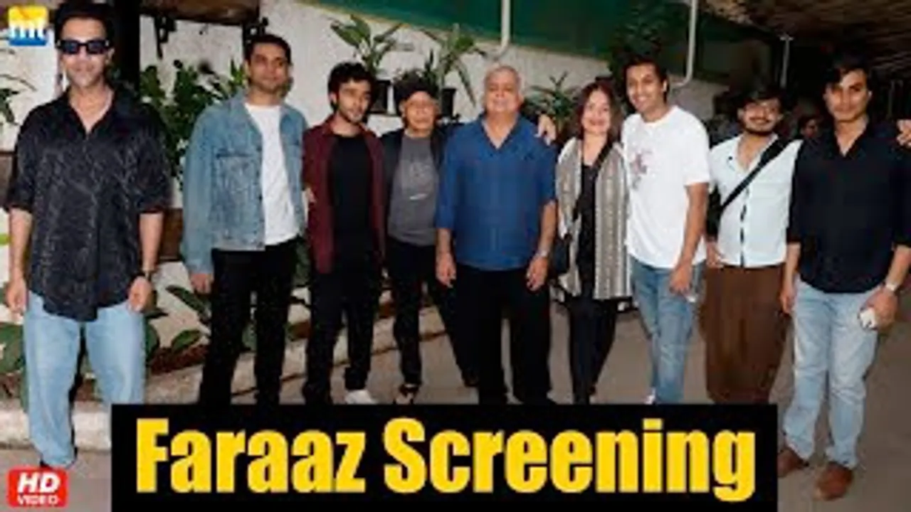 Huma Qureshi, Rajkummar Rao, Pooja Bhatt, Mahesh Bhatt, Hansal Mehta at FARAAZ SCREENING