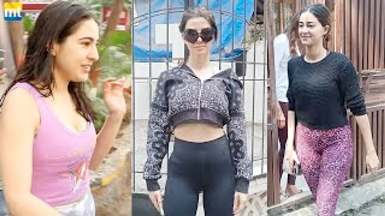 Sara Ali Khan looks fresh Post Workout, Ananya Panday at yoga Class, Giorgia Andriani In Bandra
