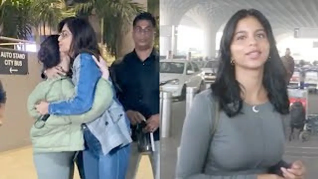 Suhana Khan leaves the town after watching Pathaan, Tamannaah Bhatia & Shilpa Shetty's Tight hug At Airport