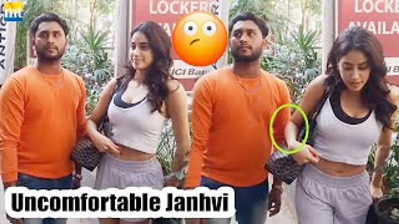 VIRAL VIDEO Janhvi Kapoor feels UNCOMFORTABLE with Fans while posing for a selfie at Gym