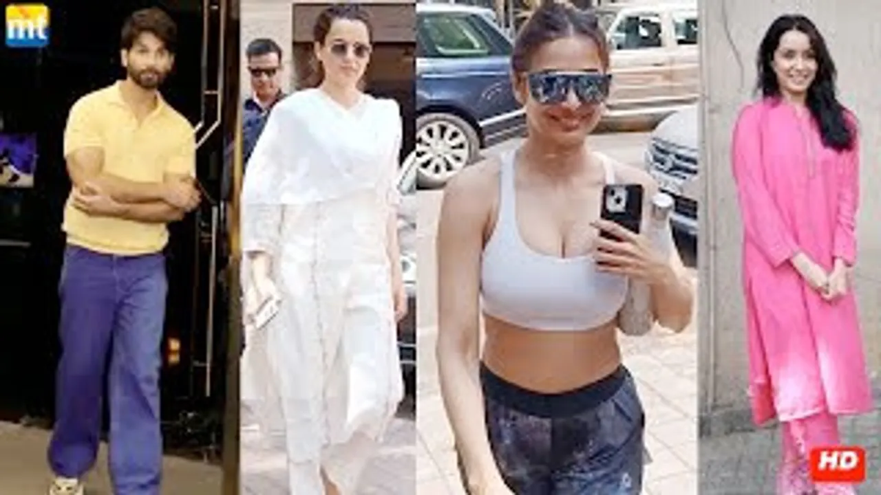 Emergency Kangana Ranaut, Shraddha Kapoor looks Gulabi, Malaika Arora In Tight Gym outfit, Farzi Shahid Kapoor Spotted In Juhu