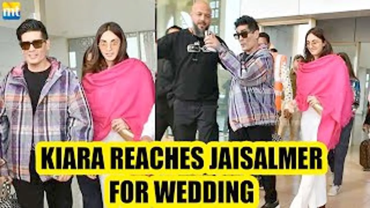 Kiara Advani Reaches Jaisalmer for wedding with Designer Manisha Malhotra