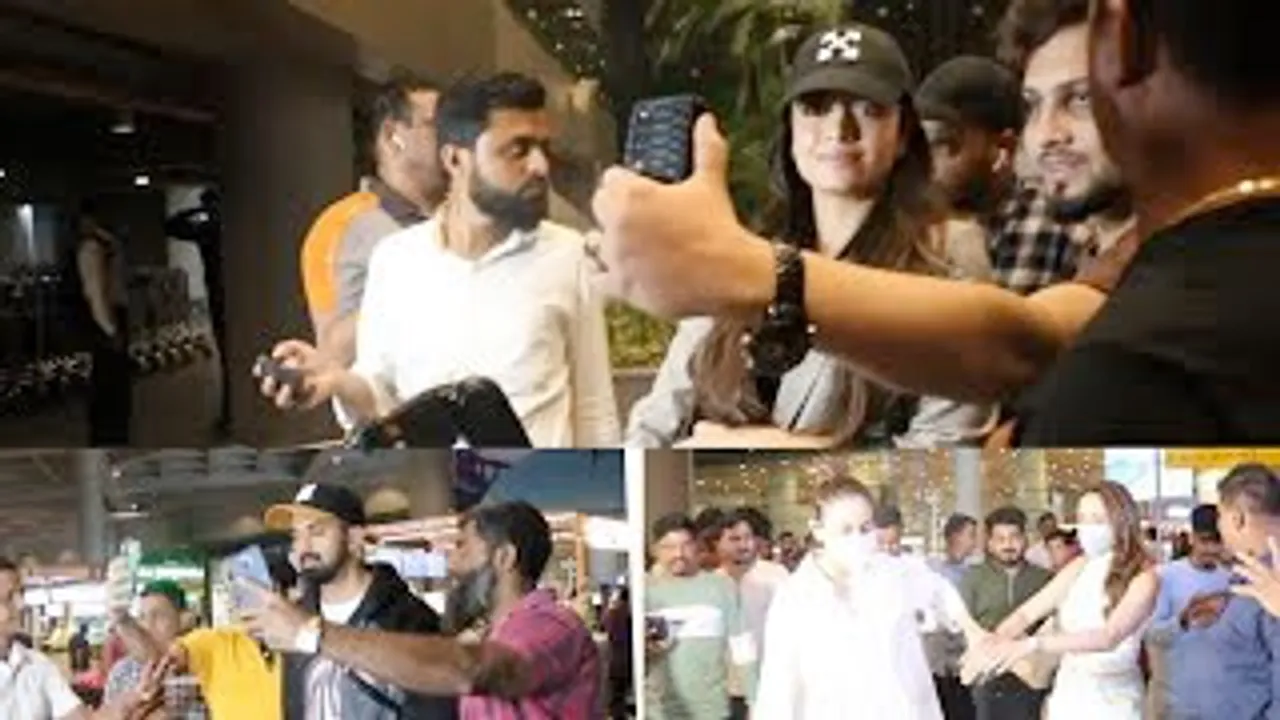 KL Rahul mobbed by fans, Rakul Preet takes Pragya Jaiswal's hand, Rashmika Mandanna At Airport