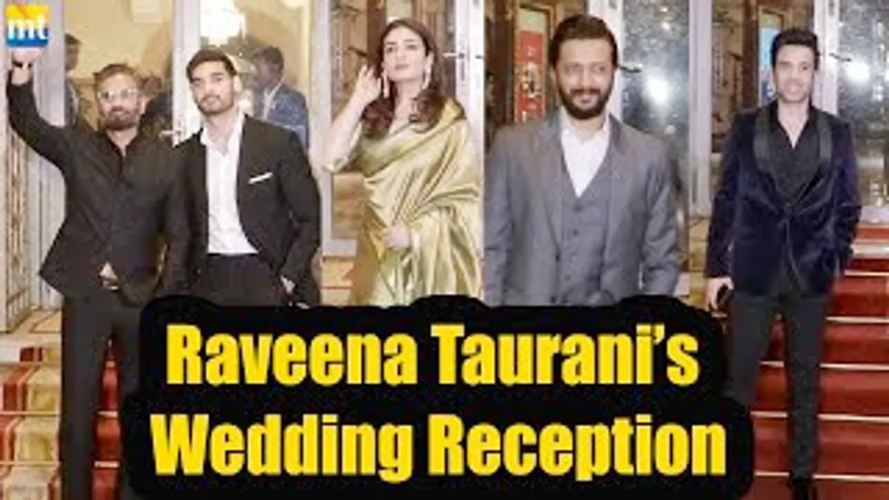 Riteish Deshmukh, Raveena Tandon, Suniel Shetty, Tusshar Kapoor And Others At Ramesh Taurani's Daughter Raveena Taurani Wedding Reception