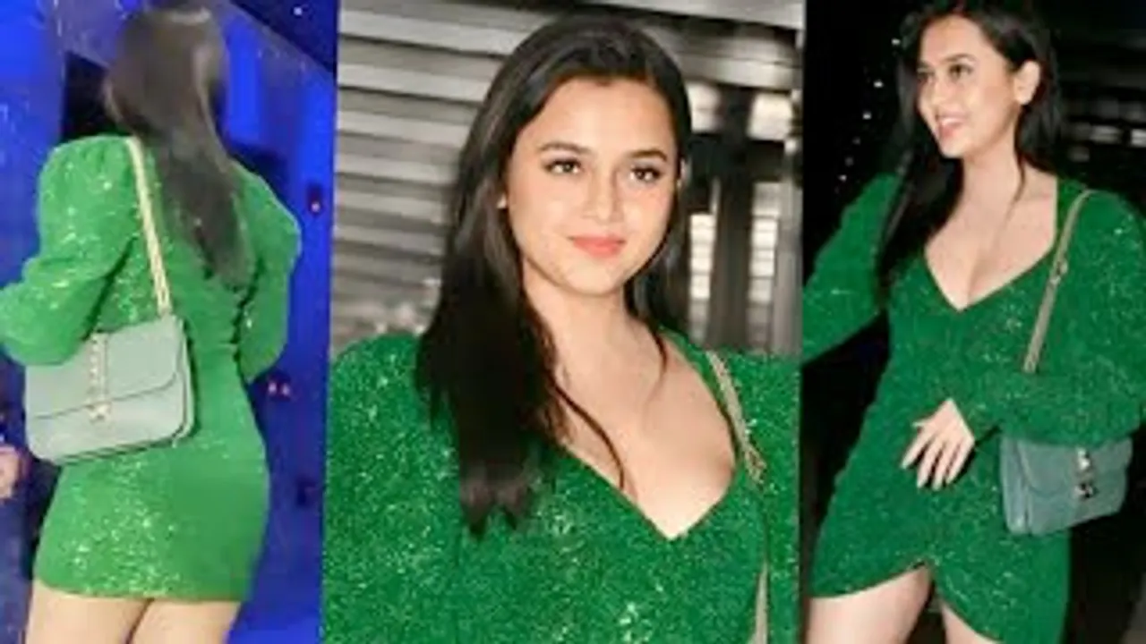 Tejasswi Prakash in Sparkling & Gorgeous Green Dress & damn she looks hotter than ever
