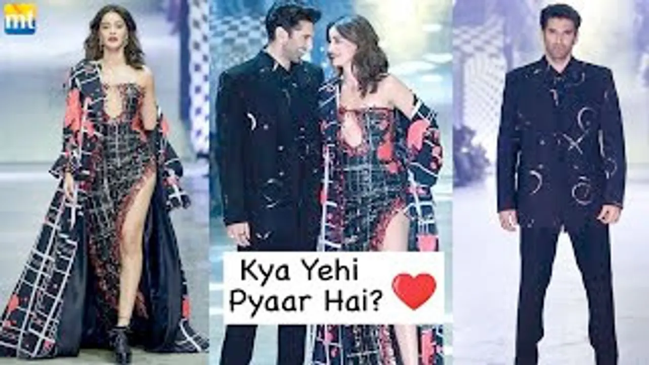 नज़रे से नज़रे मिली, क्या यही प्यार है Ananya Panday FIRST Ramp Walk with अफवा BF Aditya Roy Kapur
